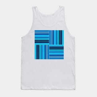 Four Blocks of Nine Stripes of Blue Tank Top